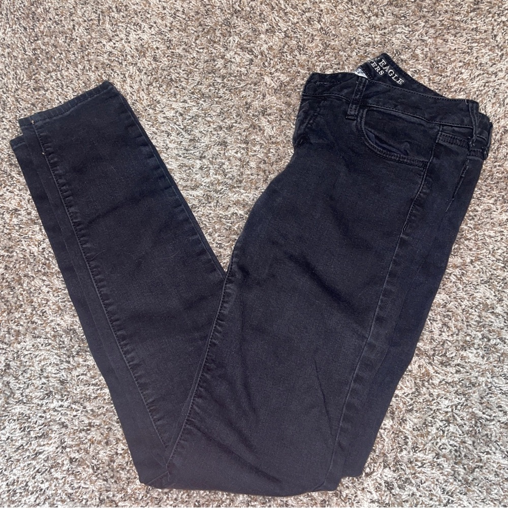 Black American Eagle Super Stretch Jegging
